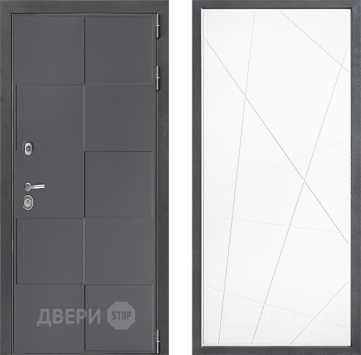 Входная металлическая Дверь Дверной континент ДК-3/606 ФЛ-655 Белый софт в Люберцах