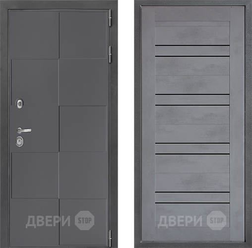 Входная металлическая Дверь Дверной континент ДК-3/606 ФЛ-49 Бетон серый в Люберцах