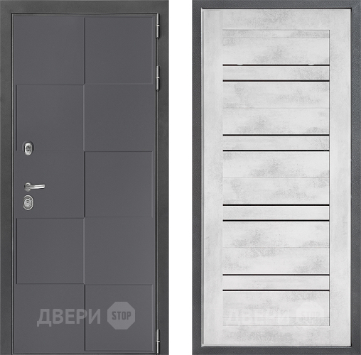 Входная металлическая Дверь Дверной континент ДК-3/606 ФЛ-49 Бетон снежный в Люберцах