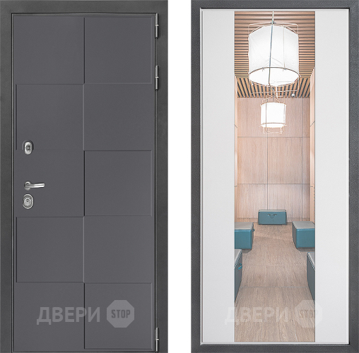 Дверь Дверной континент ДК-3/606 ФЛЗ-1 Зеркало Белый софт в Люберцах