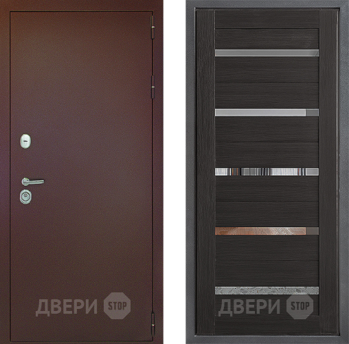 Дверь Дверной континент Рубикон Медь Дизайн ФЛ-47 Венге в Люберцах