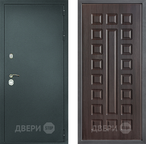 Входная металлическая Дверь Дверной континент Рубикон Серебро Дизайн ФЛ-183 Венге в Люберцах