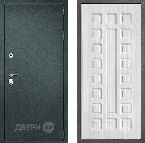 Входная металлическая Дверь Дверной континент Рубикон Серебро Дизайн ФЛ-183 Сандал белый в Люберцах