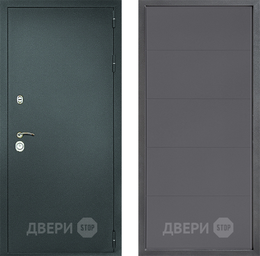 Входная металлическая Дверь Дверной континент Рубикон Серебро Дизайн ФЛ-649 Графит софт в Люберцах