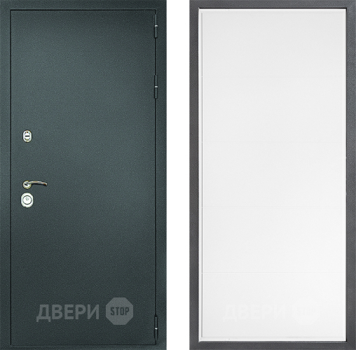 Дверь Дверной континент Рубикон Серебро Дизайн ФЛ-649 Белый софт в Люберцах