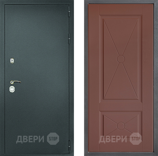 Входная металлическая Дверь Дверной континент Рубикон Серебро Дизайн ФЛ-617 Ясень шоколадный в Люберцах