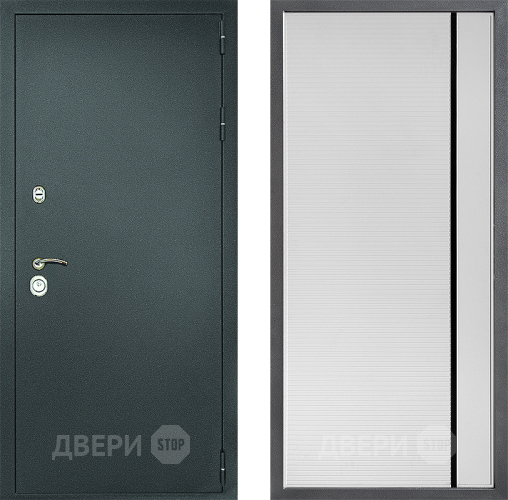 Дверь Дверной континент Рубикон Серебро Дизайн ФЛ-757 Черное Стекло Софт милк в Люберцах