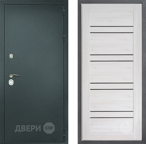 Дверь Дверной континент Рубикон Серебро Дизайн ФЛ-49 Сосна белая в Люберцах