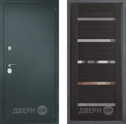 Входная металлическая Дверь Дверной континент Рубикон Серебро Дизайн ФЛ-47 Венге в Люберцах