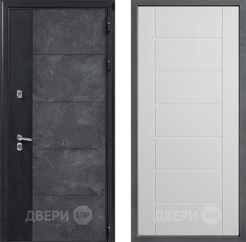Входная металлическая Дверь Дверной континент ДК-15 Бетон ТЕРМО ФЛ-Лайн Белое дерево в Люберцах