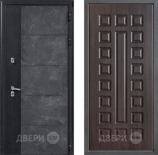 Дверь Дверной континент ДК-15 Бетон ТЕРМО ФЛ-183 Венге в Люберцах