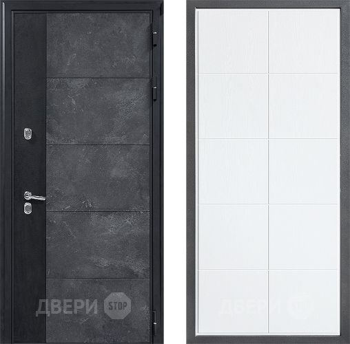Входная металлическая Дверь Дверной континент ДК-15 Бетон ТЕРМО ФЛ-Кватро Белое дерево в Люберцах