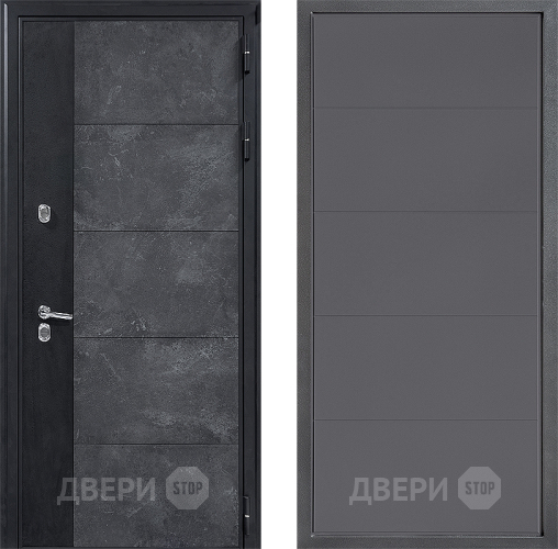 Входная металлическая Дверь Дверной континент ДК-15 Бетон ТЕРМО ФЛ-649 Графит софт в Люберцах