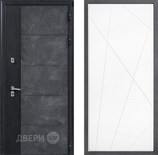 Дверь Дверной континент ДК-15 Бетон ТЕРМО ФЛ-655 Белый софт в Люберцах