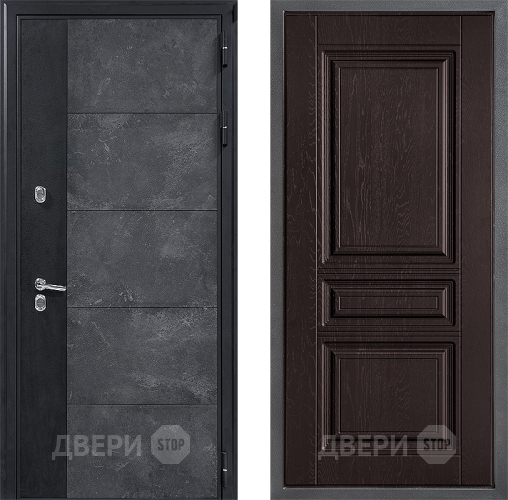Дверь Дверной континент ДК-15 Бетон ТЕРМО ФЛ-243 Дуб шоколадный в Люберцах