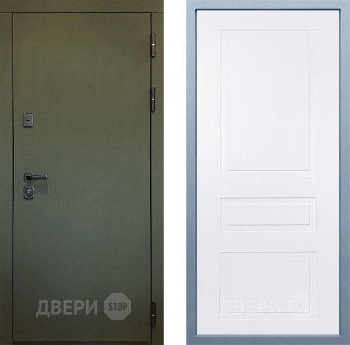Входная металлическая Дверь Дива МД-61 Н-13 Белый в Люберцах