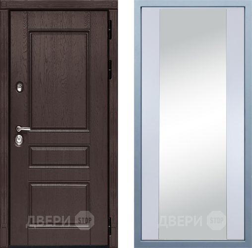 Входная металлическая Дверь Дива МД-90 Д-15 Зеркало Белый в Люберцах