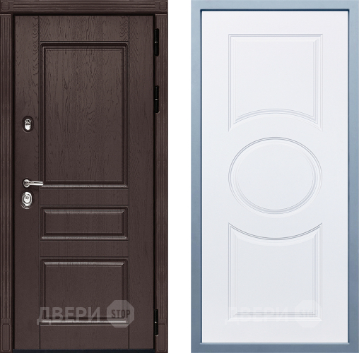 Входная металлическая Дверь Дива МД-90 Д-8 Белый в Люберцах