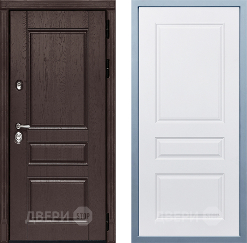 Входная металлическая Дверь Дива МД-90 Д-13 Белый в Люберцах
