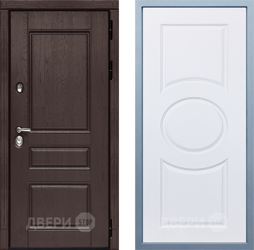 Входная металлическая Дверь Дива МД-90 М-30 Белый в Люберцах