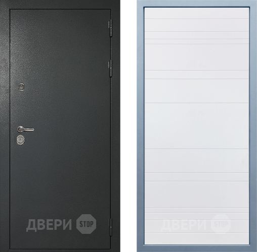 Входная металлическая Дверь Дива МД-40 Титан Д-5 Белый в Люберцах