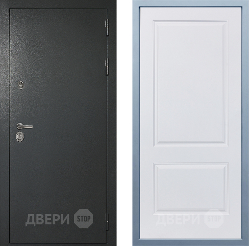 Входная металлическая Дверь Дива МД-40 Титан Д-7 Белый в Люберцах