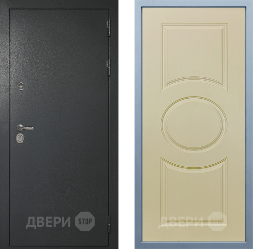 Входная металлическая Дверь Дива МД-40 Титан Д-8 Шампань в Люберцах