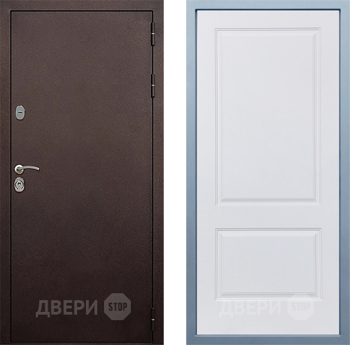 Дверь Дива МД-40 Медь Д-7 Белый в Люберцах