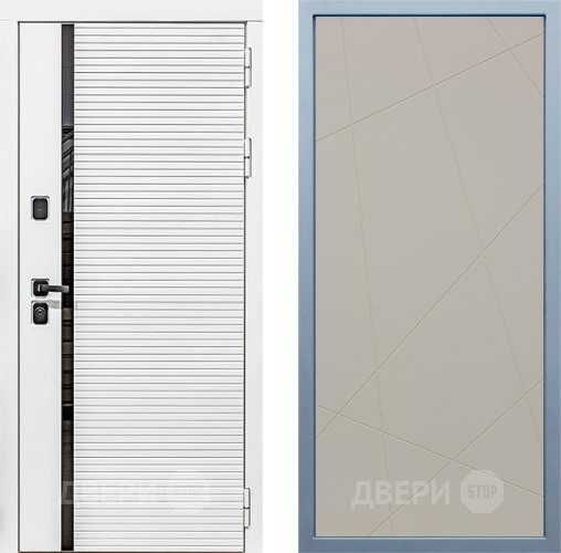 Входная металлическая Дверь Дива МХ-45 Белая STR Д-11 Шампань в Люберцах
