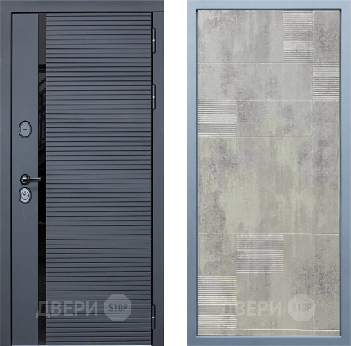 Входная металлическая Дверь Дива МХ-45 STR Д-4 Бетон темный в Люберцах