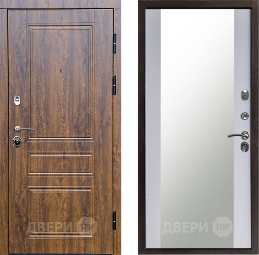 Дверь Престиж Классика Дуб Зеркало Белый софт в Люберцах