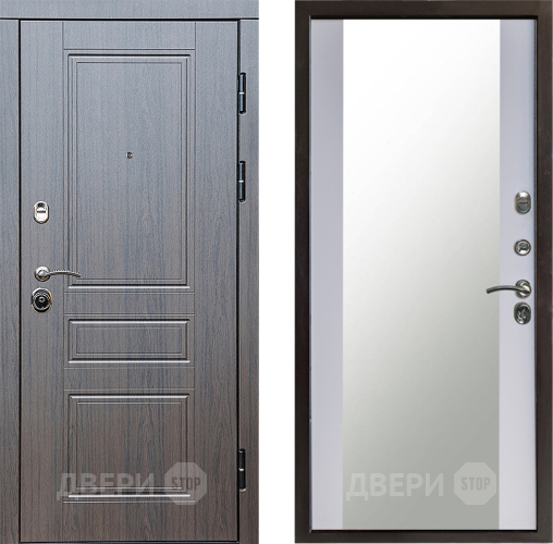 Дверь Престиж Классика Венге Зеркало Белый софт в Люберцах