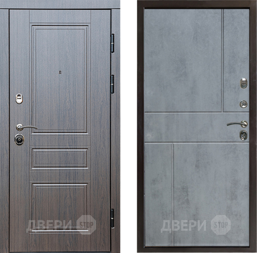 Входная металлическая Дверь Престиж Классика Венге Горизонт Бетон темный в Люберцах