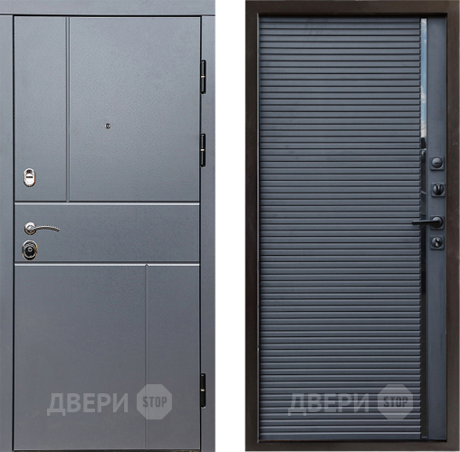 Входная металлическая Дверь Престиж Горизонт Грэй Porte Черный кварц в Люберцах