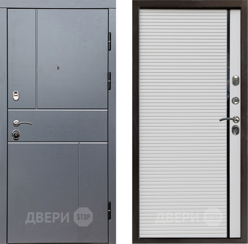 Входная металлическая Дверь Престиж Горизонт Грэй Porte Белый в Люберцах