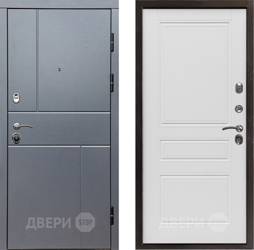 Входная металлическая Дверь Престиж Горизонт Грэй Классика Лиственница белая в Люберцах