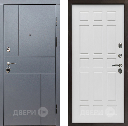 Входная металлическая Дверь Престиж Горизонт Грэй Спарта Белое дерево в Люберцах
