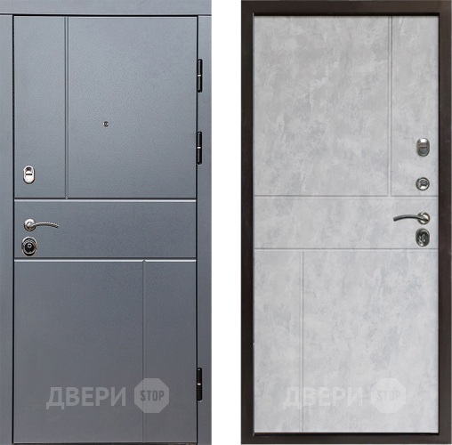 Входная металлическая Дверь Престиж Горизонт Грэй Горизонт Бетон светлый в Люберцах