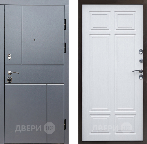 Входная металлическая Дверь Престиж Горизонт Грэй Премиум Лиственница белая в Люберцах