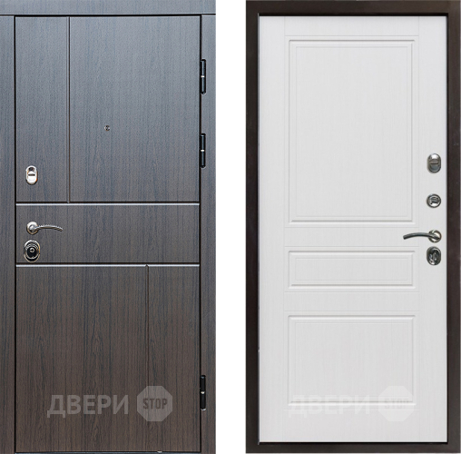 Входная металлическая Дверь Престиж Горизонт Венге Классика Белое дерево в Люберцах