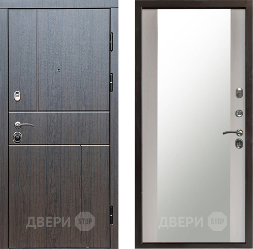Входная металлическая Дверь Престиж Горизонт Венге Зеркало Лиственница белая в Люберцах