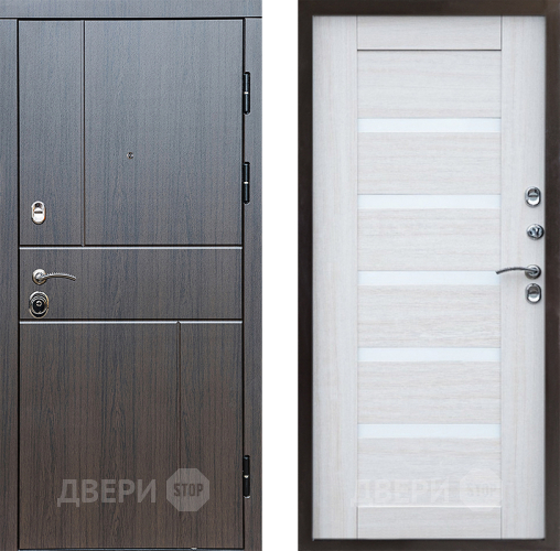 Входная металлическая Дверь Престиж Горизонт Венге Царга Лиственница белая в Люберцах