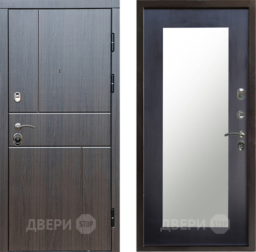 Входная металлическая Дверь Престиж Горизонт Венге Зеркло Пастораль Венге в Люберцах