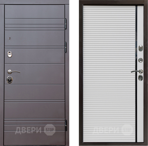 Входная металлическая Дверь Престиж Линия Браун Porte Белый в Люберцах