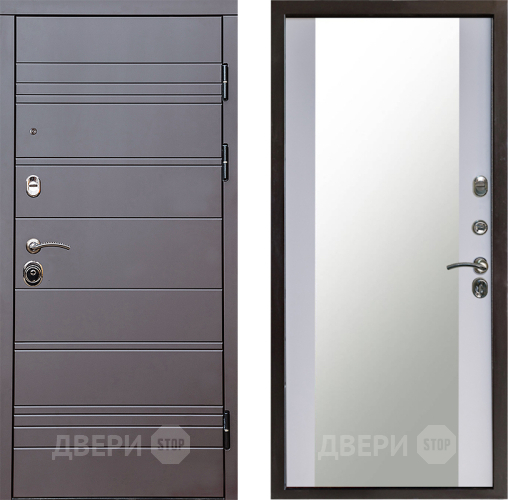 Дверь Престиж Линия Браун Зеркало Белый софт в Люберцах