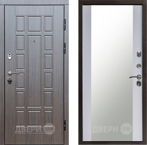 Входная металлическая Дверь Престиж Престиж Зеркало Белый софт в Люберцах