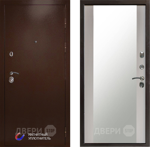 Дверь Престиж Медь Зеркало Лиственница белая в Люберцах