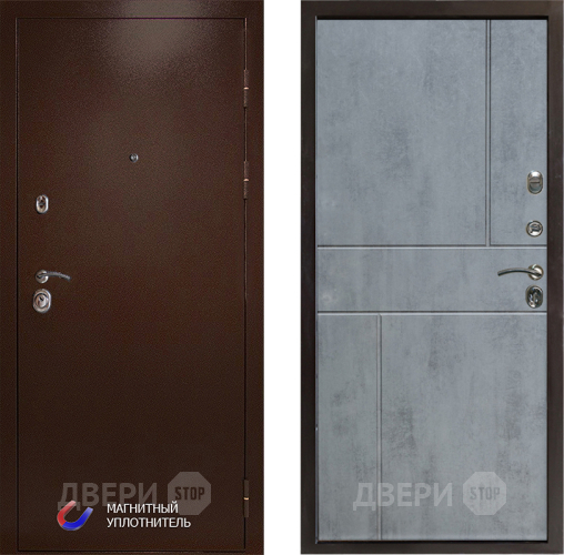 Дверь Престиж Медь Горизонт Бетон темный в Люберцах