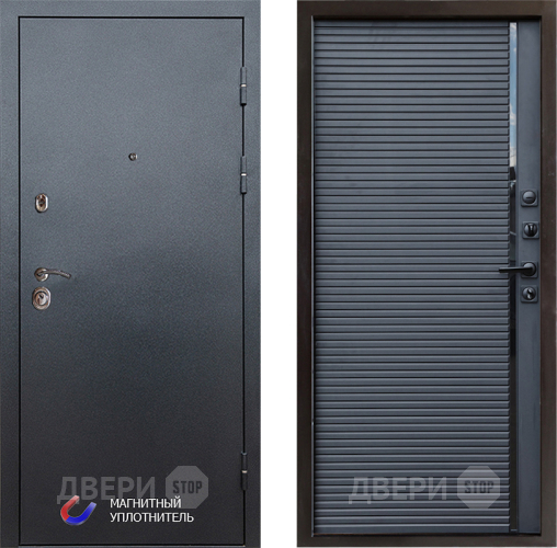 Входная металлическая Дверь Престиж Графит Porte Черный кварц в Люберцах