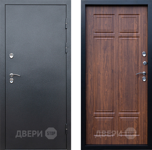 Входная металлическая Дверь Престиж TERMO с терморазрывом Снегирь Серебро Премиум Орех темный в Люберцах